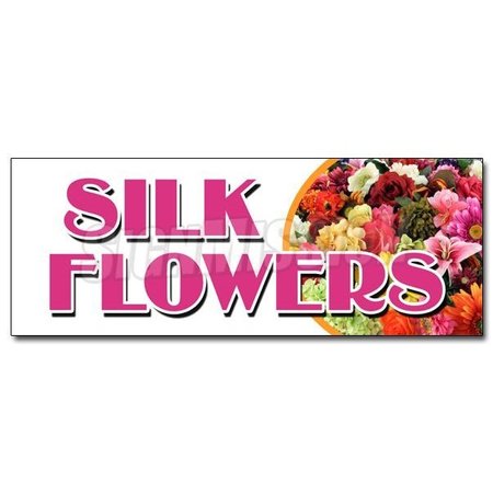 SILK FLOWERS DECAL Sticker Arrangements Artificial Plants Trees Wreath, D-24 Silk Flowers